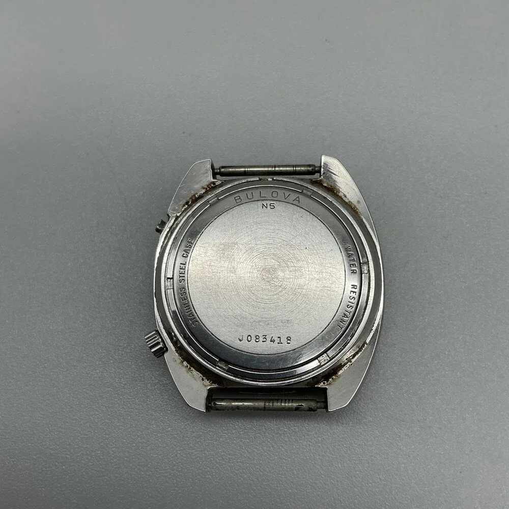 Vintage Bulova Accutron Railroad Mark IV Mens Watch 36mm Cream Dial For Parts